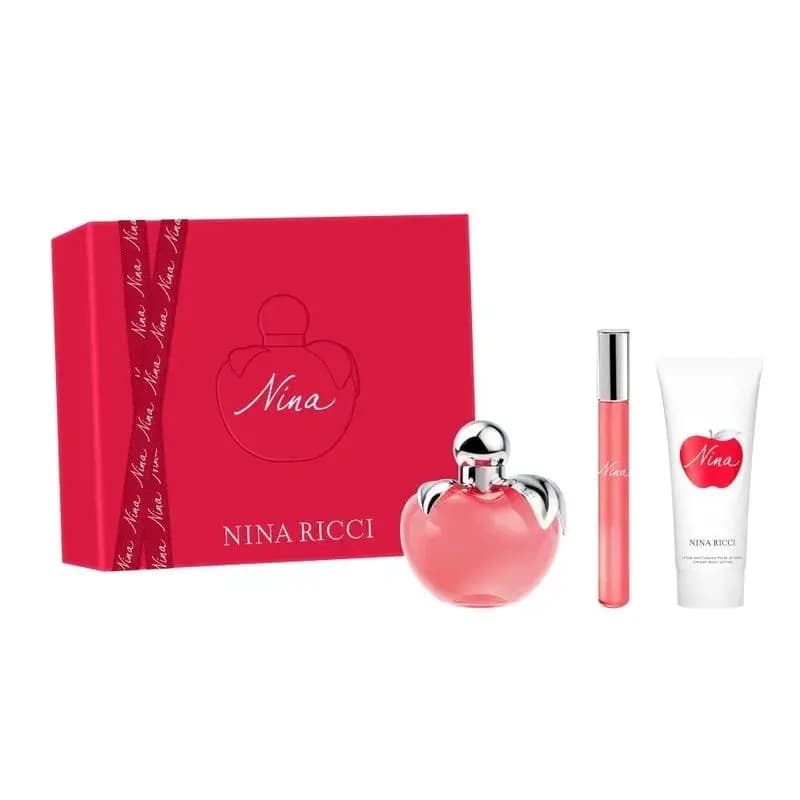 Nina Ricci Nina Edt 80 Ml + Body Lotion 75 Ml + Rollon 10 Ml