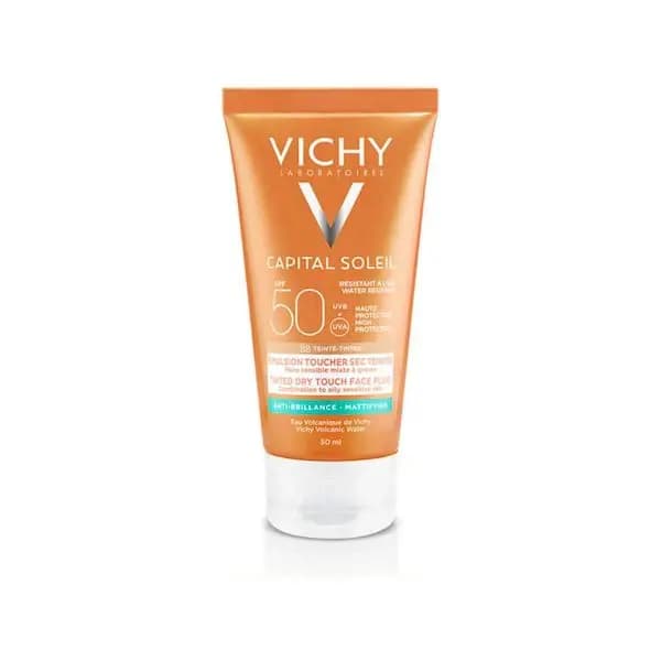 Protector Solar Vichy Ideal Solei FS50 Crema Toque Seco Color x50ml