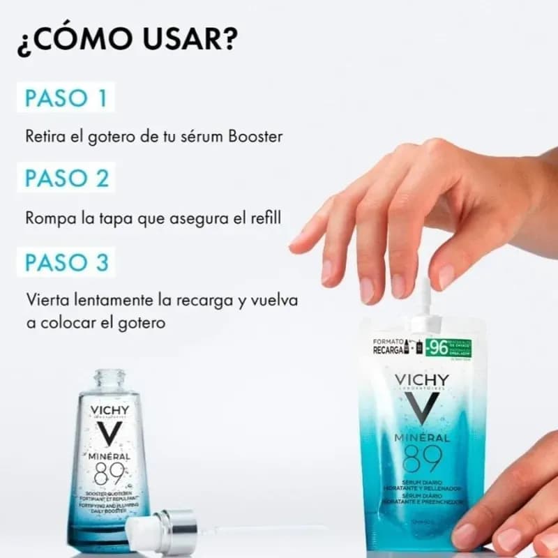 Vichy Mineral 89 Hidratante Facial Booster Refill x 50ml.