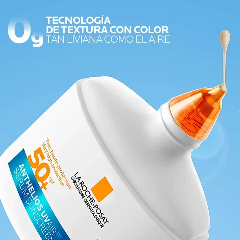 La Roche Posay Serum Protector Solar Anthelios Uv Air Fps50+ Liviano Tono Light X 50 M