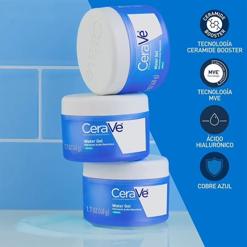 Cerave Water Gel Hidratante Ácido Hialurónico x 48ml.