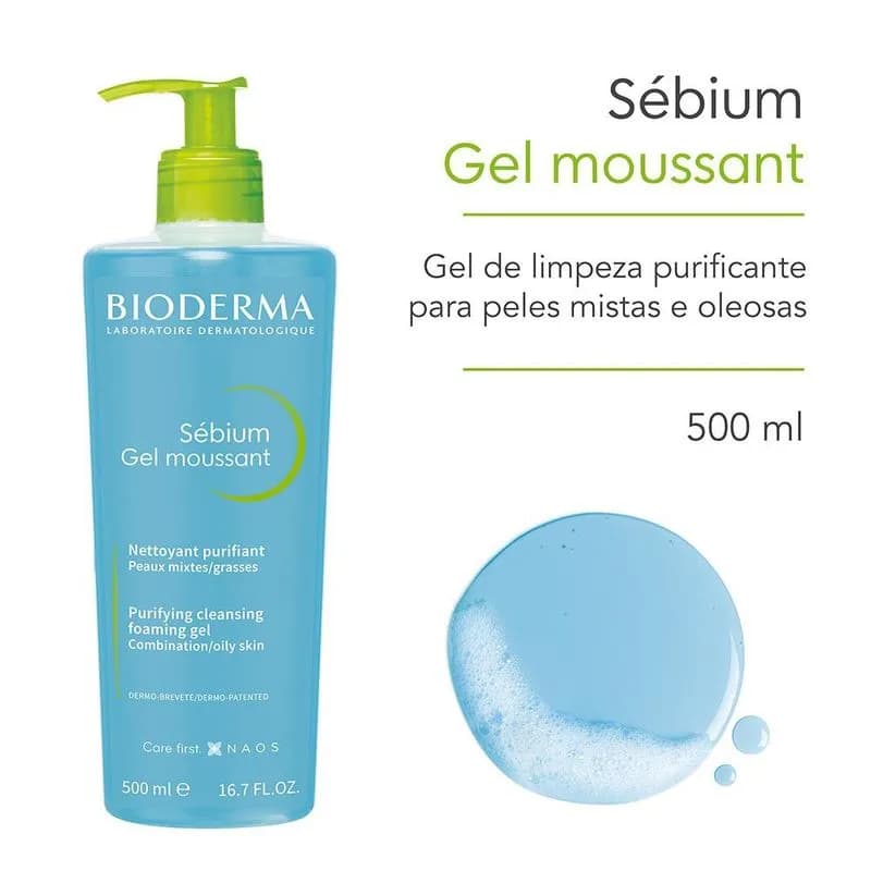Gel Bioderma Sebium moussant x 500ml.