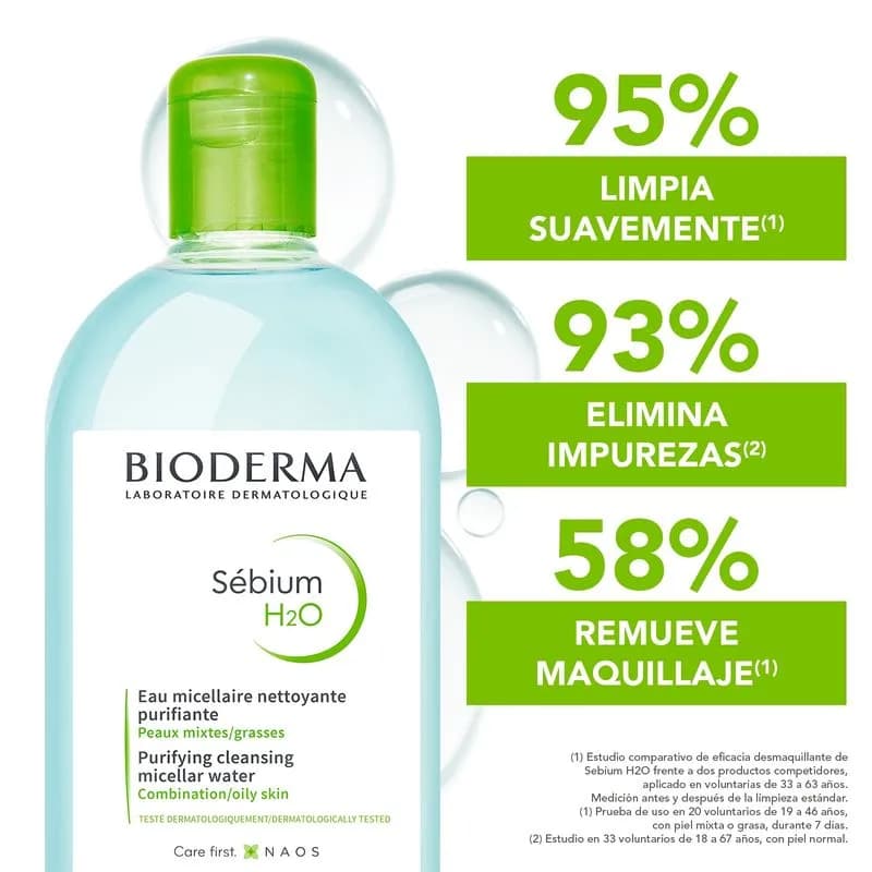 Agua Micelar Bioderma Sebium Bio Sebium H2O x 500ml.