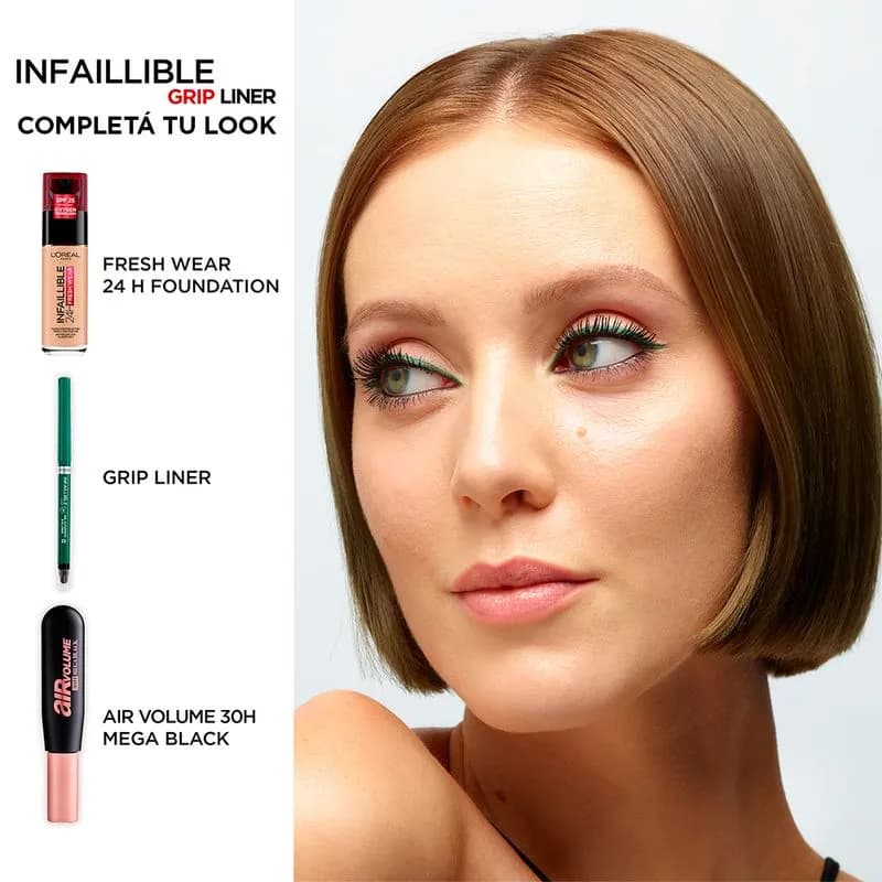 Delineador de Ojos L'Oréal Paris Infaillible Gel Liner Color Tono Esmerald Green
