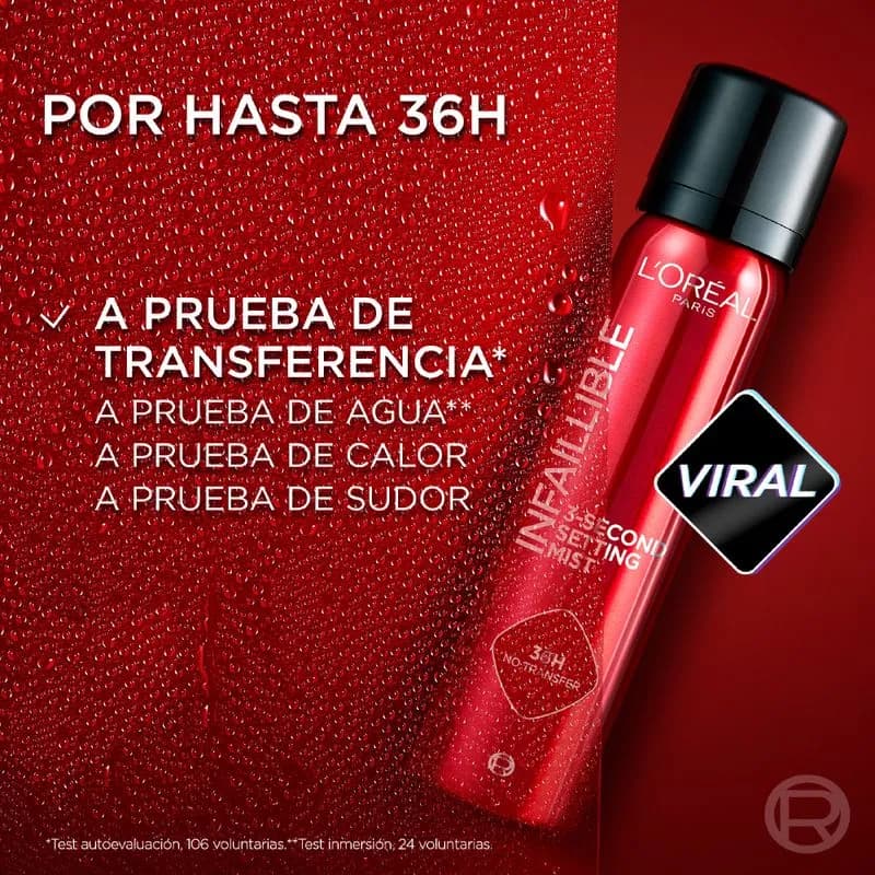 Fijador de Maquillaje Infaillible Setting Spray de L´Oreál Paris