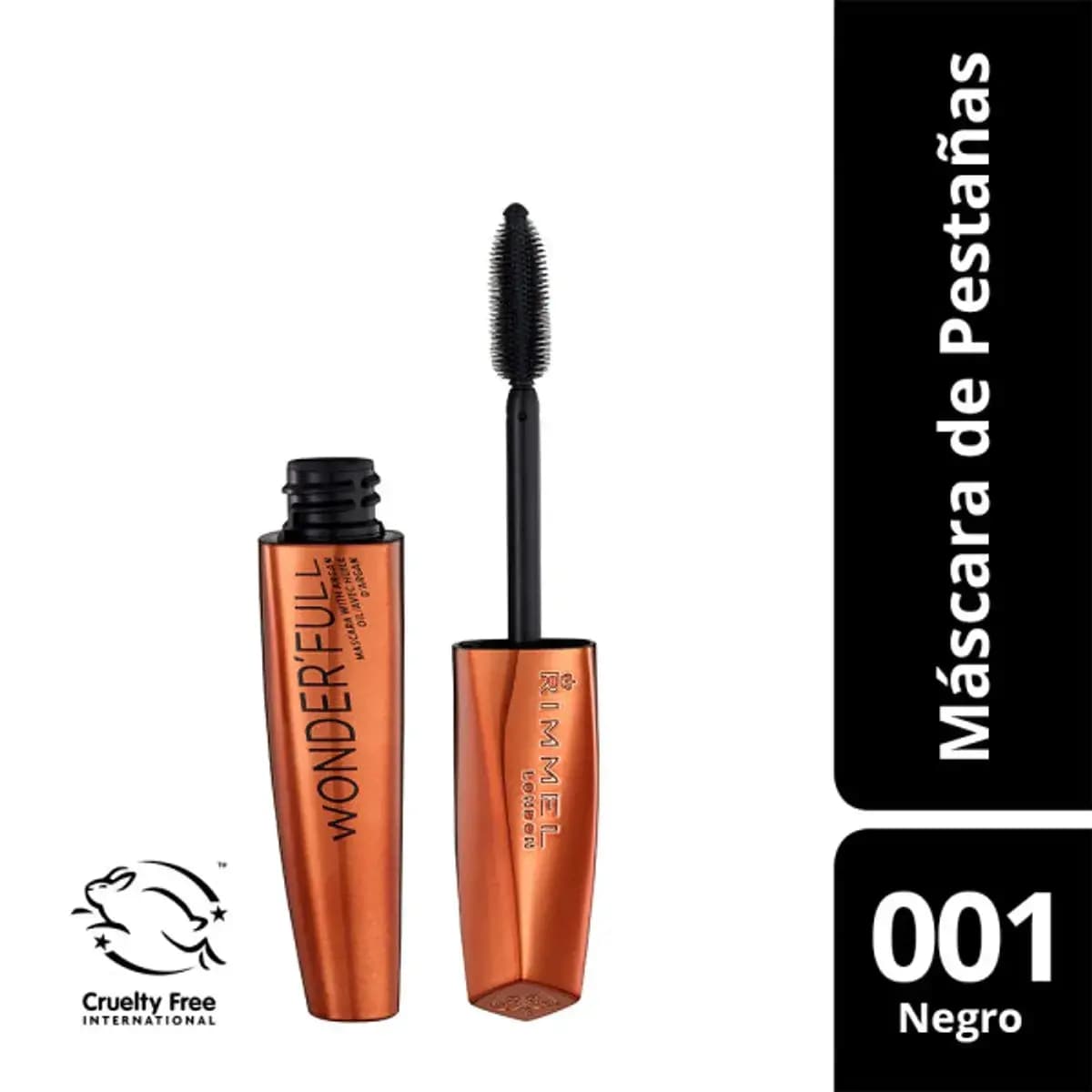 Máscara de Pestañas Rimmel Wonderfull con Óleo de Argán x 8 ml