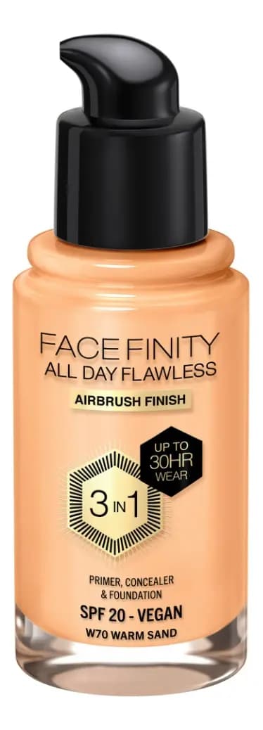 Base Liquida Max Factor Facefinity All Day Flawless W70 3en1 x 30ml.