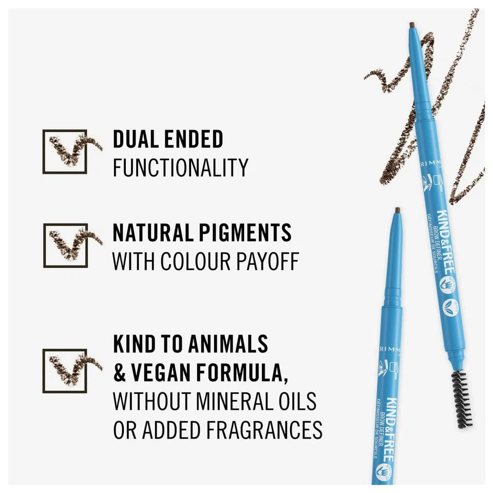 Delineador de Cejas Kind & Free Pencil Tono 003 Warm Brown