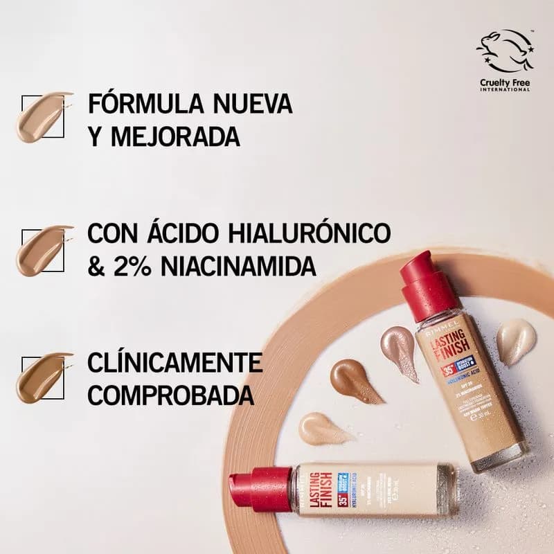 Maquillaje Lasting Finish 35Hr Hydration Boost 500 Toffee x 30ml.