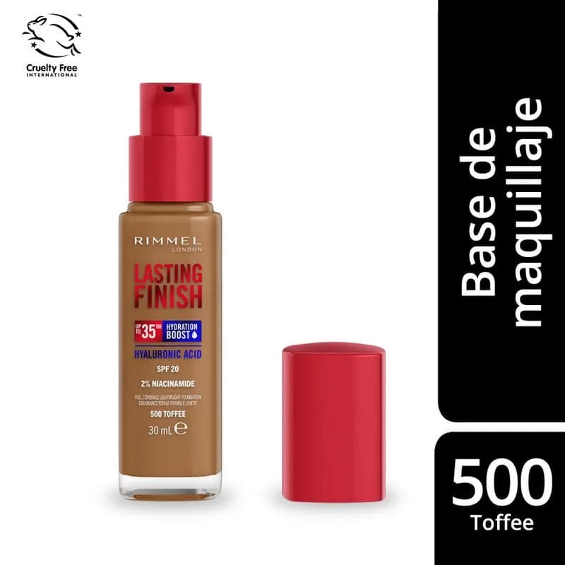 Maquillaje Lasting Finish 35Hr Hydration Boost 500 Toffee x 30ml.