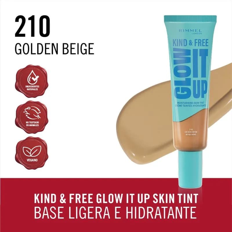 Hidratante Kind & Free Glow It Up 210 Golden Beige