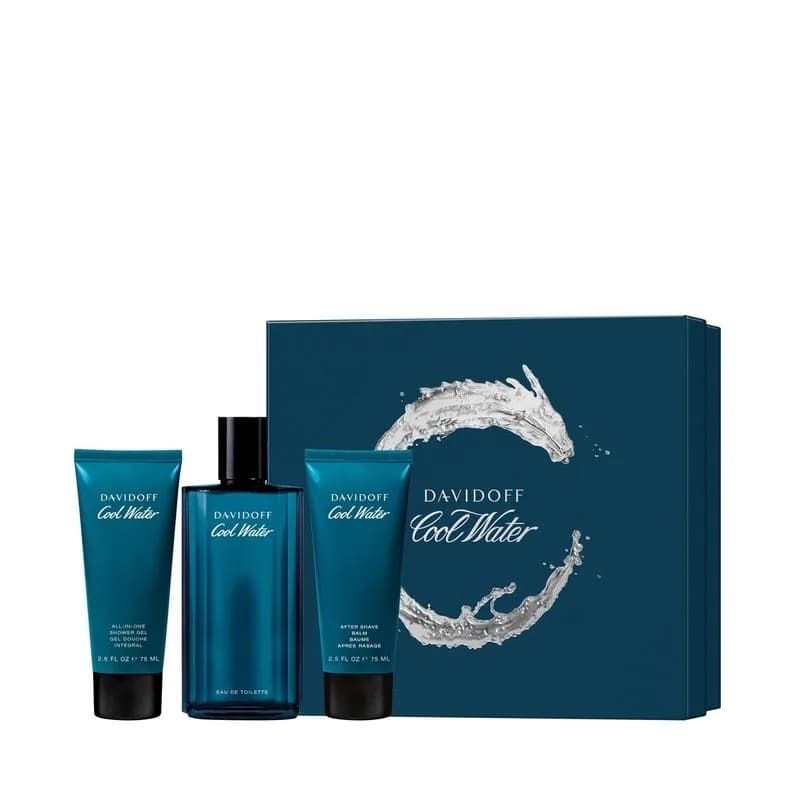 Set Cool Water Men EDT + Shower Gel + After Shave 3 Unid