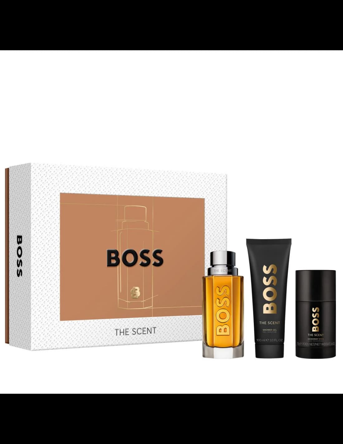 Boss The Scent Eau de Toilette x 100ml. + Shower Gel + Deo Stick