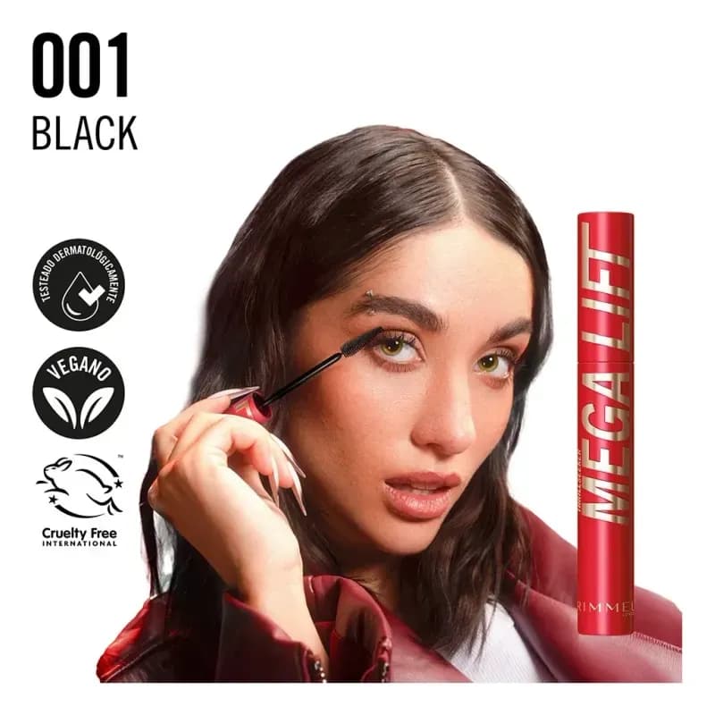 Máscara De Pestañas Rimmel London Megalift Black 001