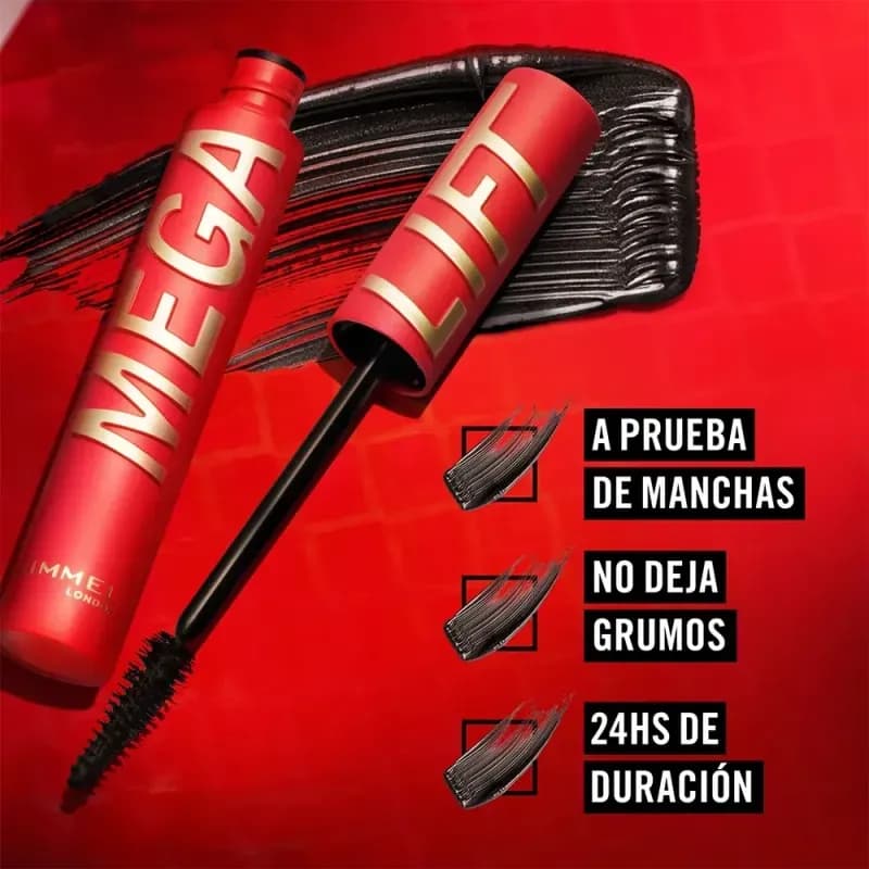 Máscara De Pestañas Rimmel London Megalift Black 001