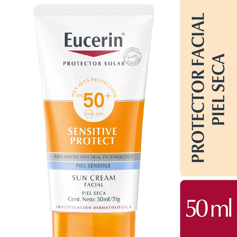 Protector solar facial Eucerin Sensitive Protect FPS 50+ x50ml