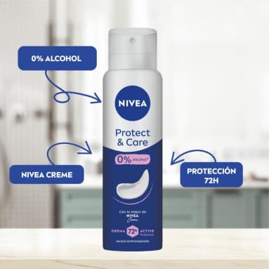 Desodorante Antitranspirante Femenino Nivea Protect & Care Sin Siliconas X 150 M