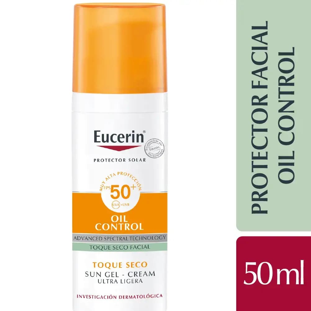 Protector Solar Eucerin Oil Control Sun Gel Toque Seco FPS 50+ 50 ml