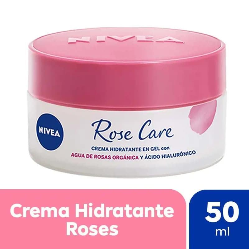 Crema Facial Hidratante en Gel Nivea Rose Care para Todo Tipo de Piel x 50 ml