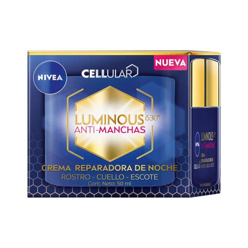 Crema Facial Antimanchas de Noche Nivea Luminous 630 para Todo Tipo de Piel x 50 ml