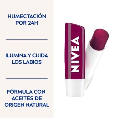 NIVEA Protector Labial Humectante Blackberry Shine x 4,8grs.