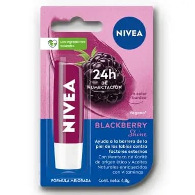 NIVEA Protector Labial Humectante Blackberry Shine x 4,8grs.