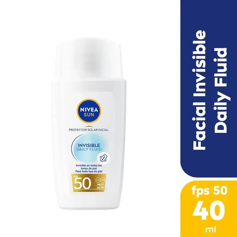 NIVEA Protector Solar Facial Nivea Sun Invisible Daily Fluid Para Todo Tipo De Piel x 40ml.