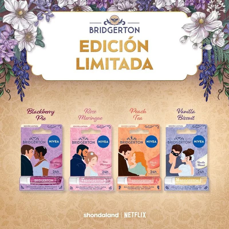 Bálsamo Labial Nivea Rose Meringue Edición Limitada Bridgerton x 4,8grs.