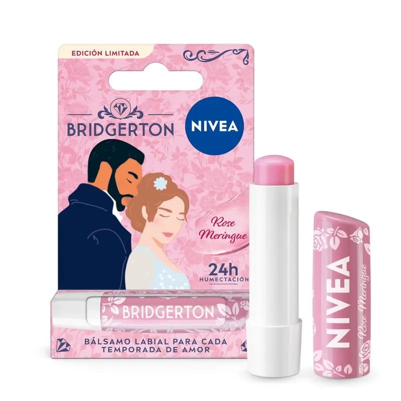 Bálsamo Labial Nivea Rose Meringue Edición Limitada Bridgerton x 4,8grs.