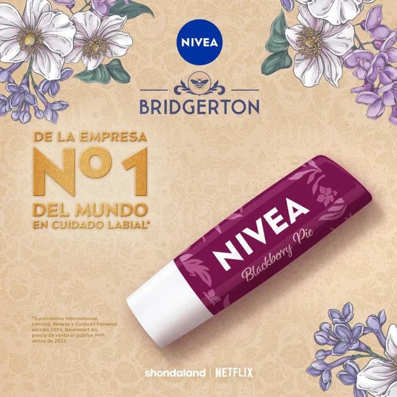 NIVEA Bálsamo labial Edición Limitada Bridgerton x 4.8grs.