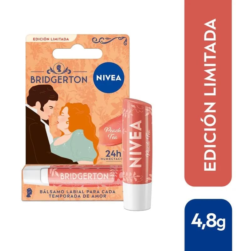 Bálsamo Labial Peach Tea Edición Limitada Bridgerton x 4,8grs.