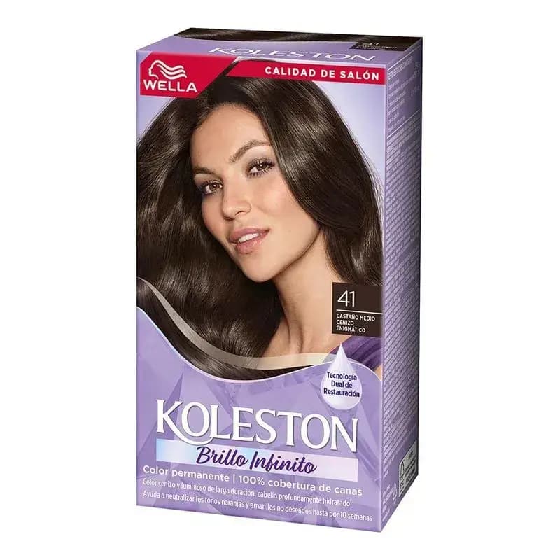 Kit Coloración Permanente 41 Castaño Medio cenizo Enigmático x 65grs.