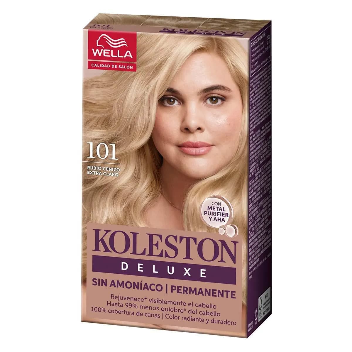 Tinte Para Cabello Koleston Deluxe 101 Rubio Cenizo Extra Claro