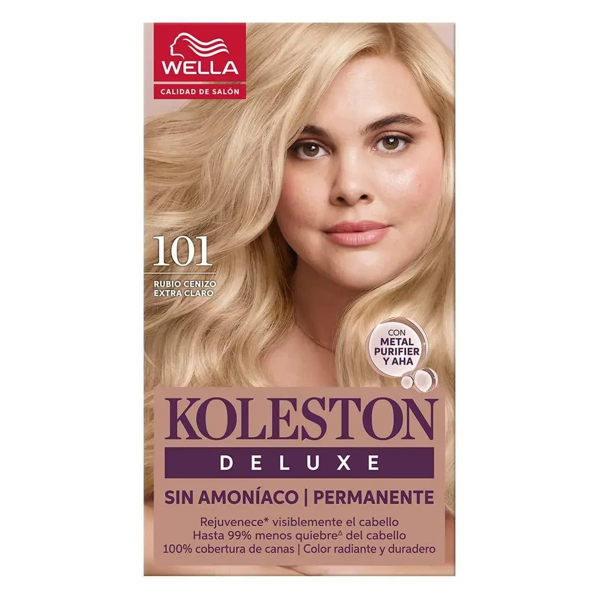 Tinte Para Cabello Koleston Deluxe 101 Rubio Cenizo Extra Claro