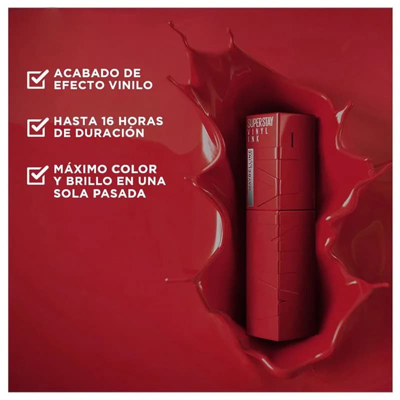Labial Líquido Maybelline Super Stay Vinyl Ink Charmed