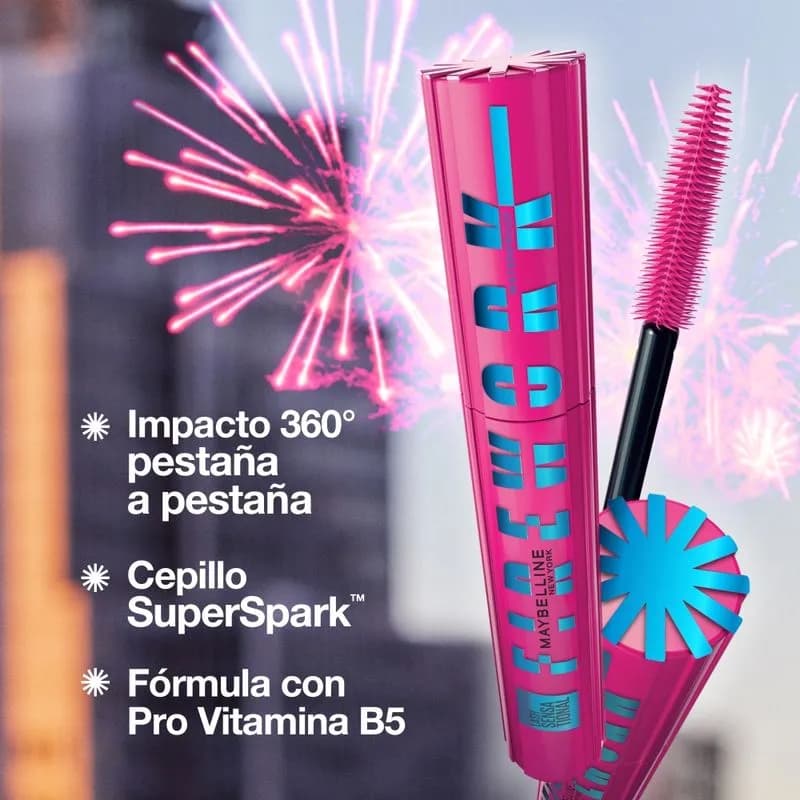 Mascara de Pestañas Maybelline Firework Very Black WTP
