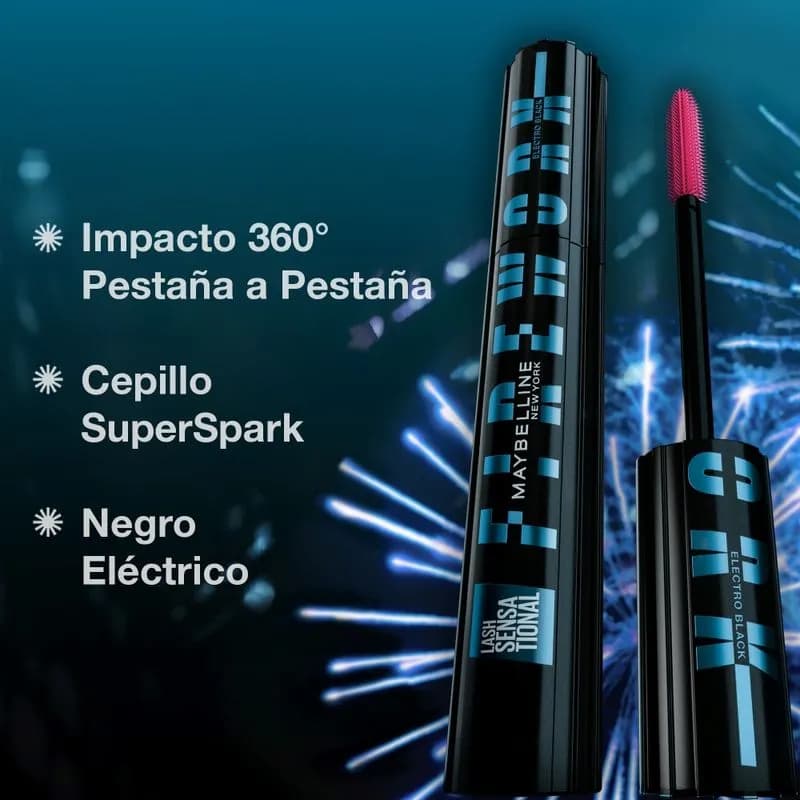 Mascara de Pestañas Maybelline Lash Sensational Firework Electro Black