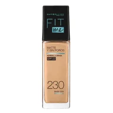 Base Maquillaje Maybelline FitMe Matte+Poreless 230 Natural Buff x30ml