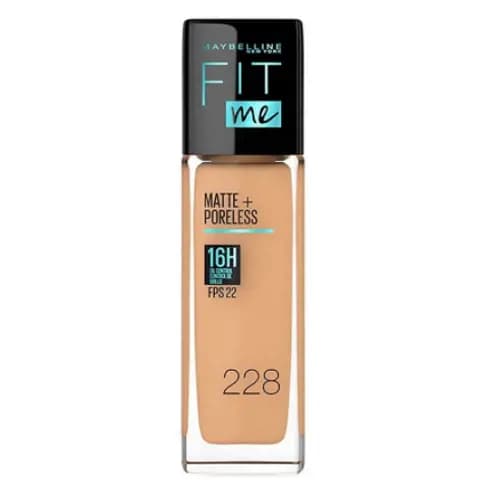 Base Maquillaje Maybelline FitMe Matte+Poreless 228 Soft Tan x30ml
