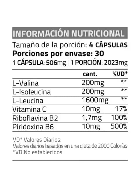 STAR NUTRITION BCAA 2000 X 120 Caps.