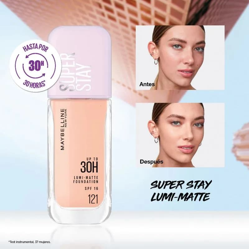 Base de Maquillaje Maybelline Super Stay Lumi-Matte Tono 132