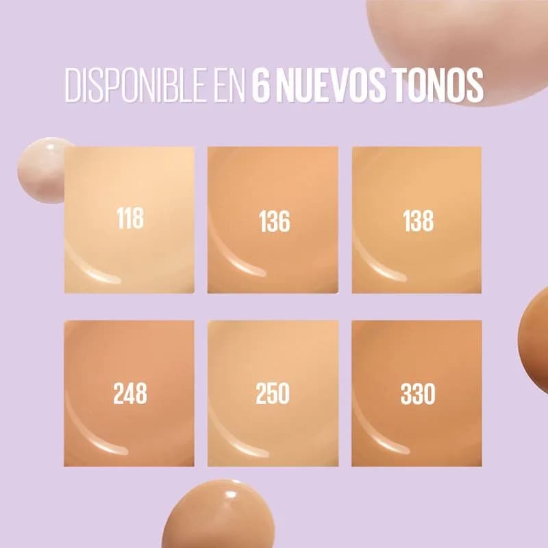 Base de Maquillaje Maybelline Super Stay Lumi-Matte Tono 118