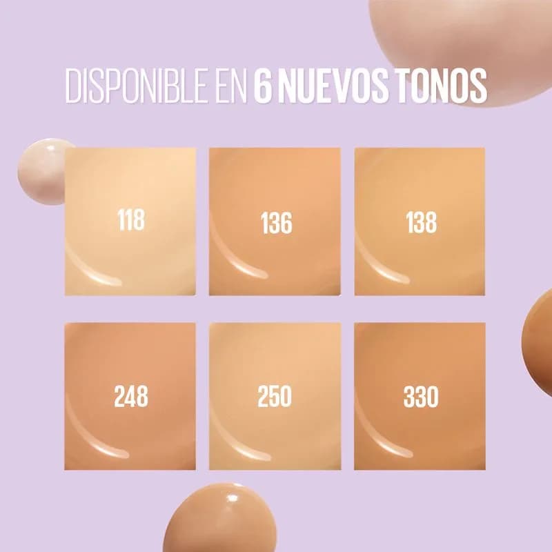 Base de Maquillaje Maybelline Super Stay Lumi-Matte Tono 138