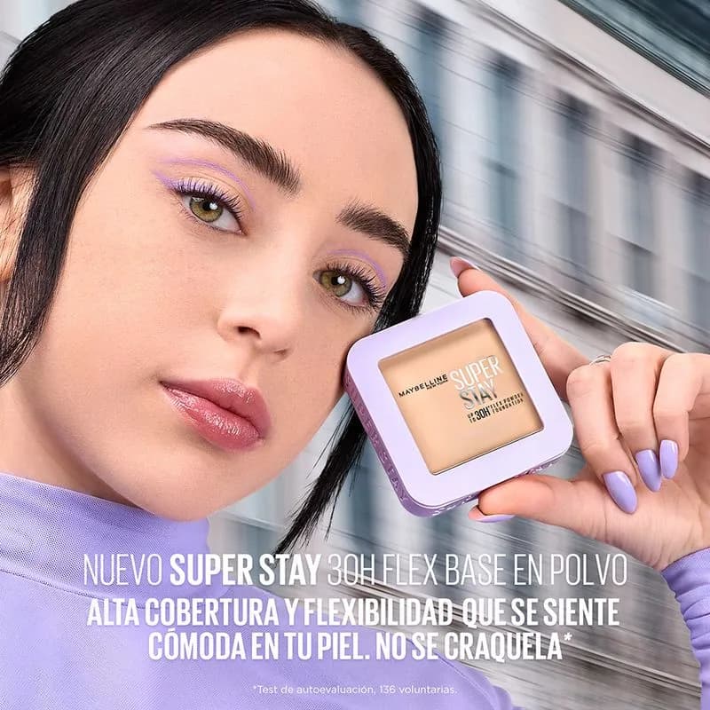 Base En Polvo Maybelline Super Stay 30H Flex Tono 128