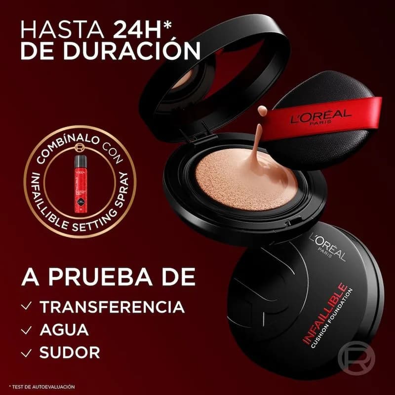 Base de Maquillaje L´Oréal Paris Infaillible 24H Air Wear Cushion Foundation 220