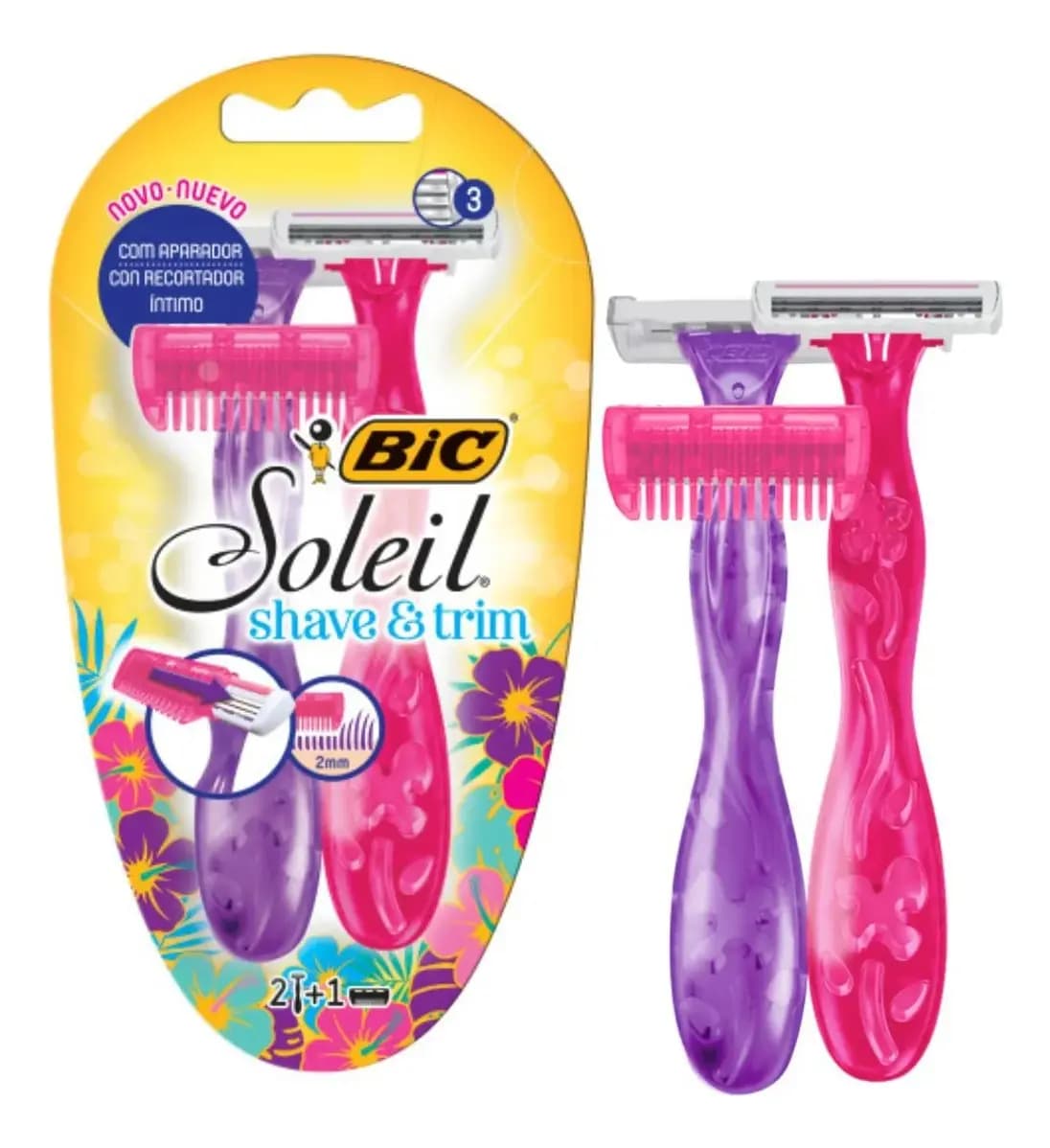 Maquina De Afeitar Soleil Shave & Trim x 2uni.