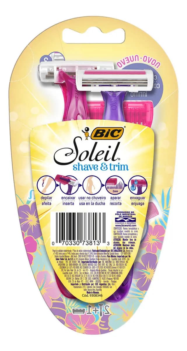 Maquina De Afeitar Soleil Shave & Trim x 2uni.
