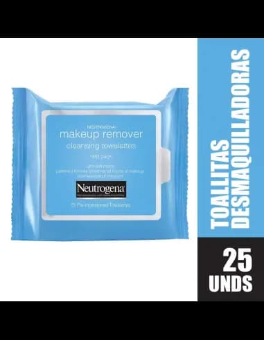 Toallitas Desmaquillantes Neutrogena Pieles Sensibles x 25 Un