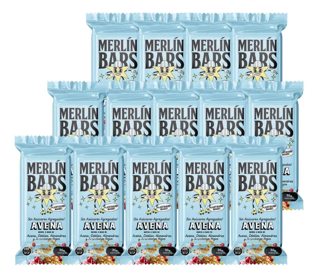 MERLIN BAARS Barra Avena Sin Gluten Vegan Kosher x 35grs x 14uni.