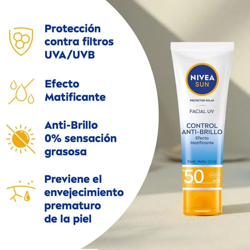 Nivea Protector Solar Facial Nivea Control Anti-Brillo Fps 50 x 50 ml
